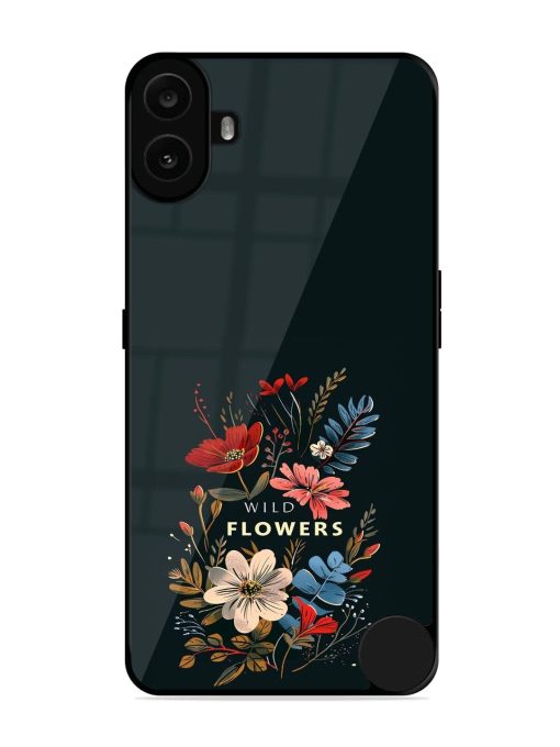 Dark Floral Glossy Soft Edge Case for Nothing CMF Phone 1