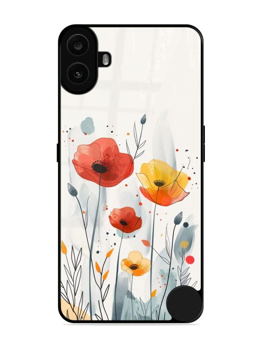 Poppy Fields Glossy Soft Edge Case for Nothing CMF Phone 1