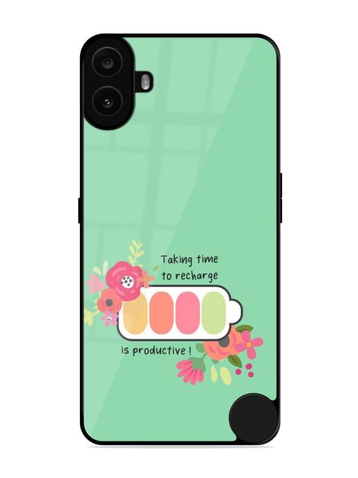 Recharge And Bloom Glossy Soft Edge Case for Nothing CMF Phone 1