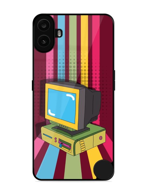 Retro Tech Vibes Glossy Soft Edge Case for Nothing CMF Phone 1