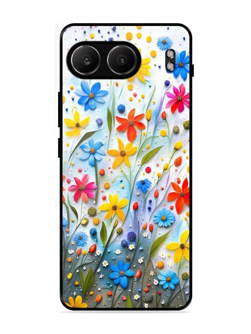 Vibrant Floral Glossy Soft Edge Case for Oneplus Nord 4 (5G)