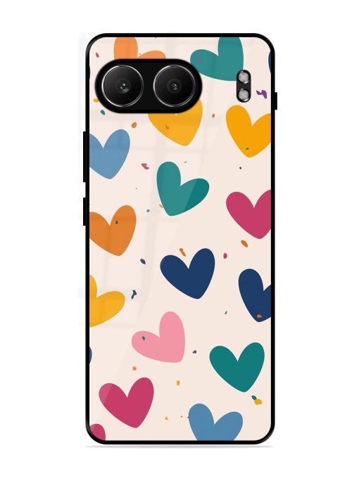 Rainbow Hearts Glossy Soft Edge Case for Oneplus Nord 4 (5G)