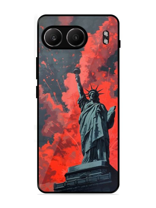 Lady Liberty'S Firework Finale Glossy Soft Edge Case for Oneplus Nord 4 (5G)