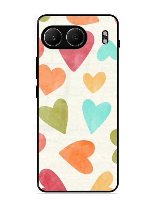 Watercolor Hearts Glossy Soft Edge Case for Oneplus Nord 4 (5G)