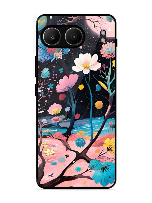 Cosmic Bloom Glossy Soft Edge Case for Oneplus Nord 4 (5G)