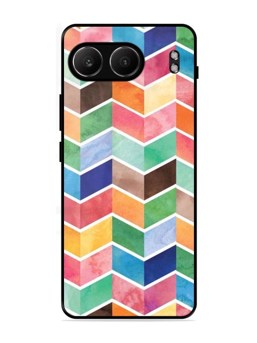 Watercolor Chevron Whimsy Glossy Soft Edge Case for Oneplus Nord 4 (5G)