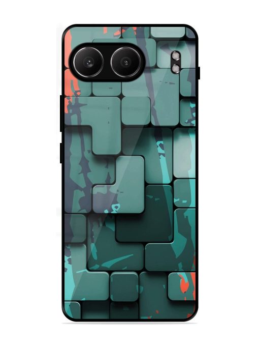 Abstract Geometric Mosaic Glossy Soft Edge Case for Oneplus Nord 4 (5G)