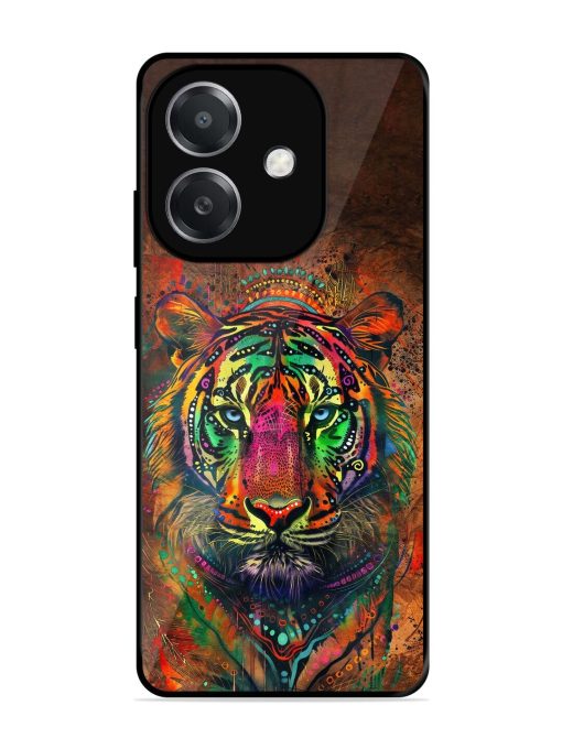 Cosmic Tiger Glossy Soft Edge Case for Oppo A3X (5G)