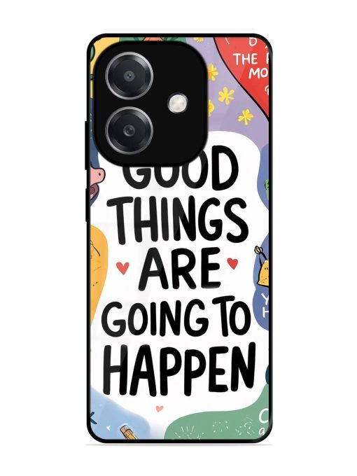 Uplifting Scribbles Glossy Soft Edge Case for Oppo A3X (5G)