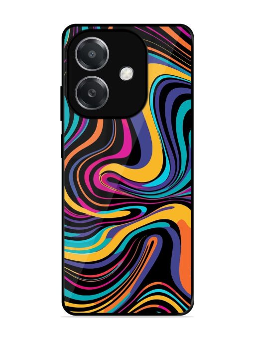 Psychedelic Swirl Glossy Soft Edge Case for Oppo A3X (5G)