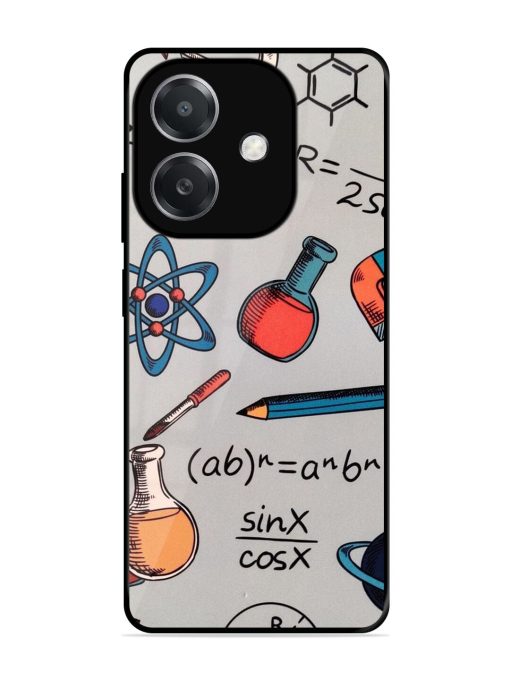 Science Doodle Glossy Soft Edge Case for Oppo A3X (5G)