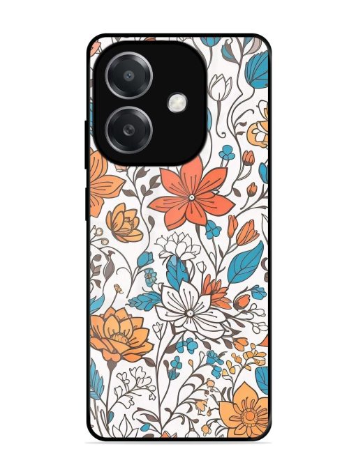 Floral Symphony Glossy Soft Edge Case for Oppo A3X (5G)