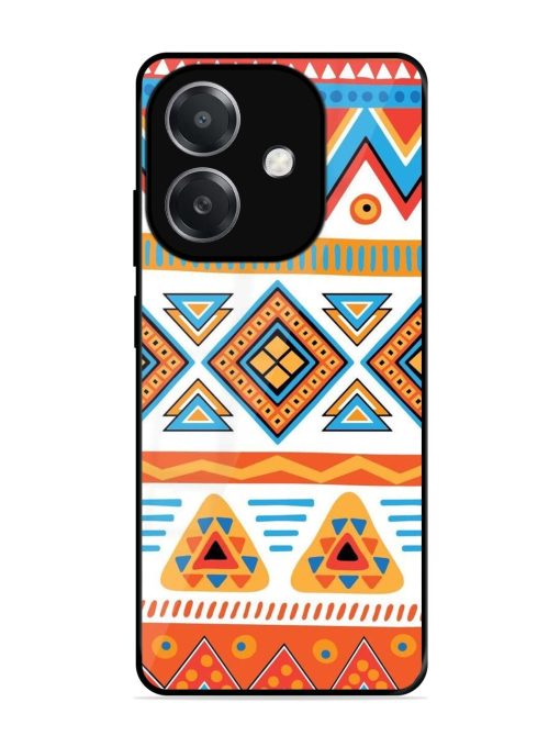 Vibrant Tribal Pattern Glossy Soft Edge Case for Oppo A3X (5G)
