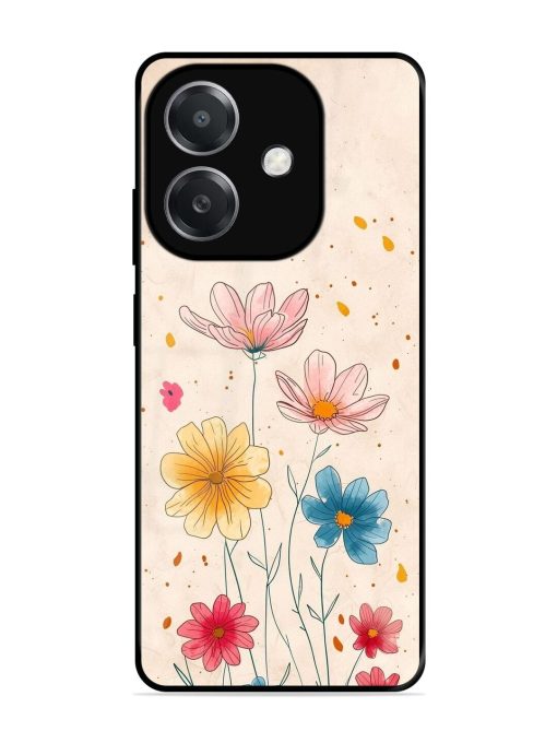 Delicate Bloom Glossy Soft Edge Case for Oppo A3X (5G)