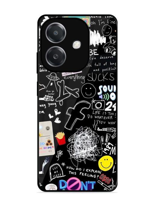 Doodle Diary Glossy Soft Edge Case for Oppo A3X (5G)