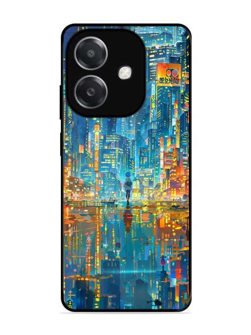 Neon Metropolis Glossy Soft Edge Case for Oppo A3X (5G)