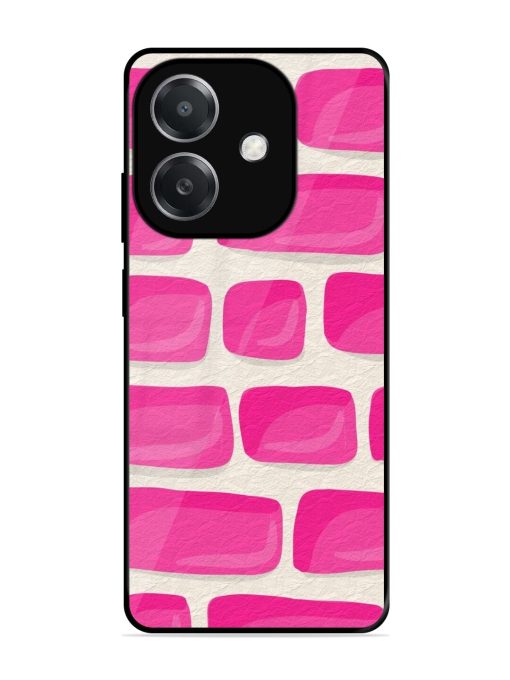 Pink Brick Wall Glossy Soft Edge Case for Oppo A3X (5G)