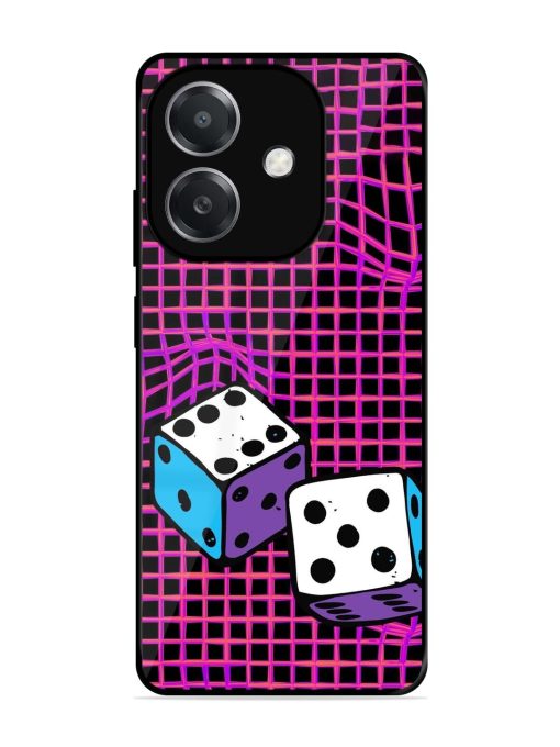 Glitched Dice Glossy Soft Edge Case for Oppo A3X (5G)