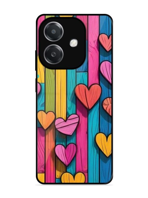 Rainbow Of Hearts Glossy Soft Edge Case for Oppo A3X (5G)