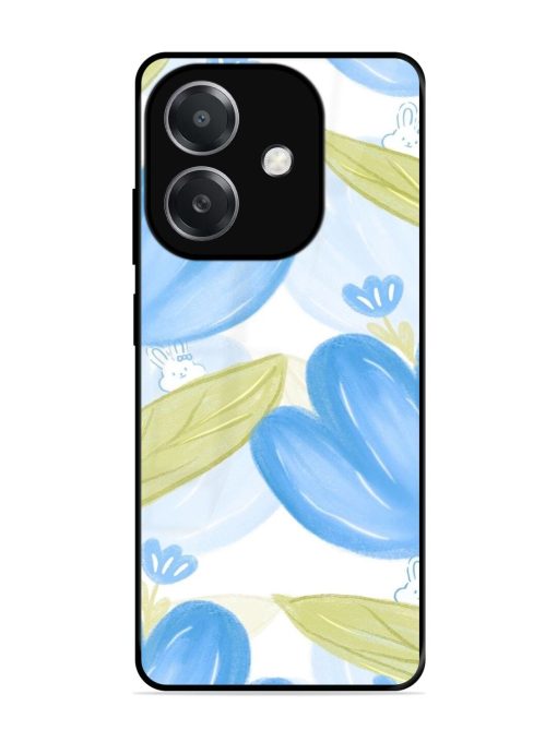 Bunny'S Blue Garden Glossy Soft Edge Case for Oppo A3X (5G)