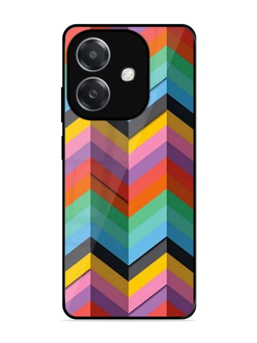 Colorful Zigzag Glossy Soft Edge Case for Oppo A3X (5G)