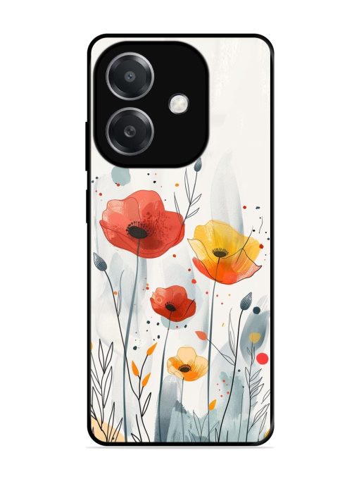 Poppy Fields Glossy Soft Edge Case for Oppo A3X (5G)