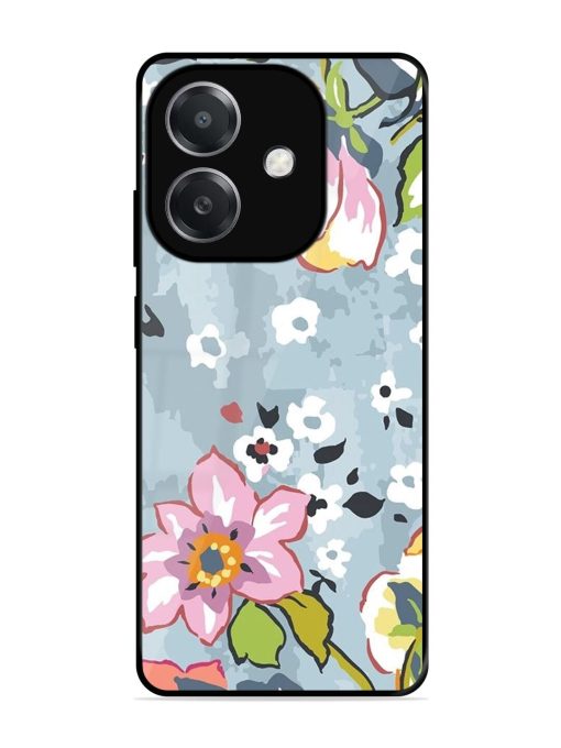 Floral Fantasy Glossy Soft Edge Case for Oppo A3X (5G)