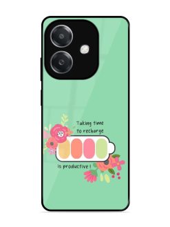 Recharge And Bloom Glossy Soft Edge Case for Oppo A3X (5G)
