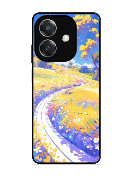 Vibrant Spring Meadow Glossy Soft Edge Case for Oppo A3X (5G)