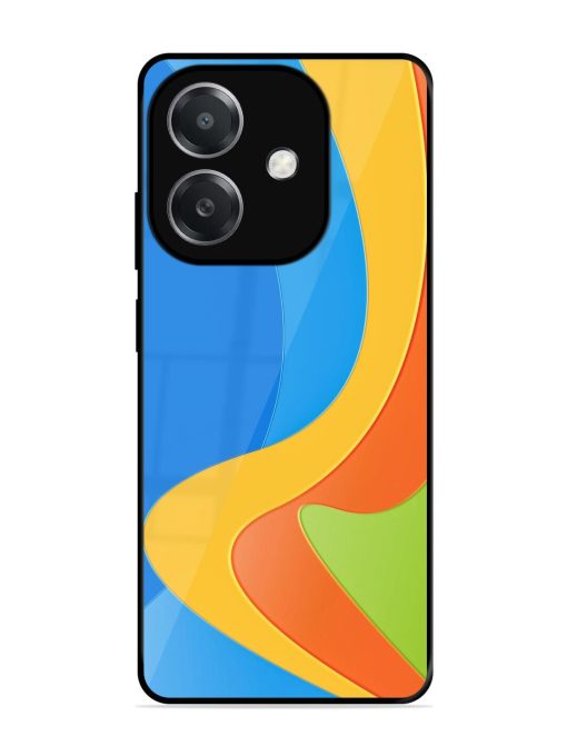 Curvy Color Cascade Glossy Soft Edge Case for Oppo A3X (5G)