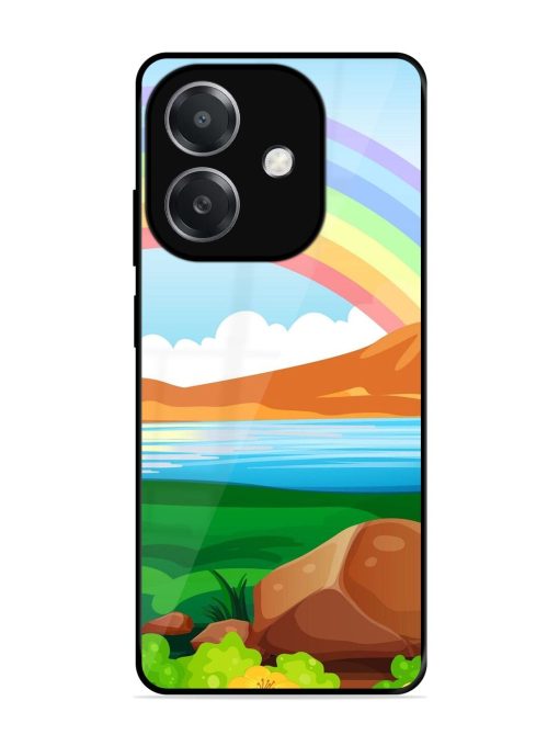 Rainbow Over The Lake Glossy Soft Edge Case for Oppo A3X (5G)