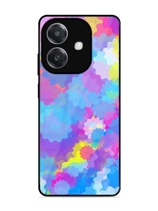 Psychedelic Cloud Burst Glossy Soft Edge Case for Oppo A3X (5G)