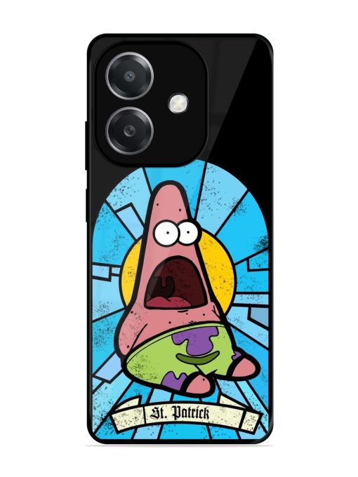 St. Patrick'S Day Stained Glass Patrick Star Glossy Soft Edge Case for Oppo A3X (5G)