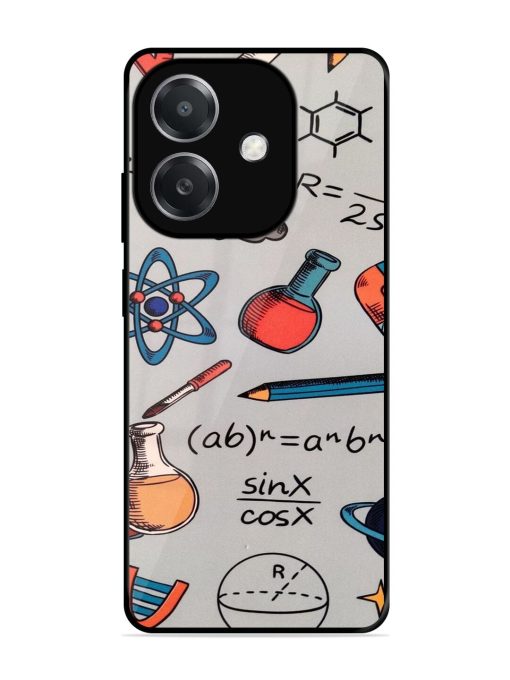 Science Doodle Delight Glossy Soft Edge Case for Oppo A3X (5G)