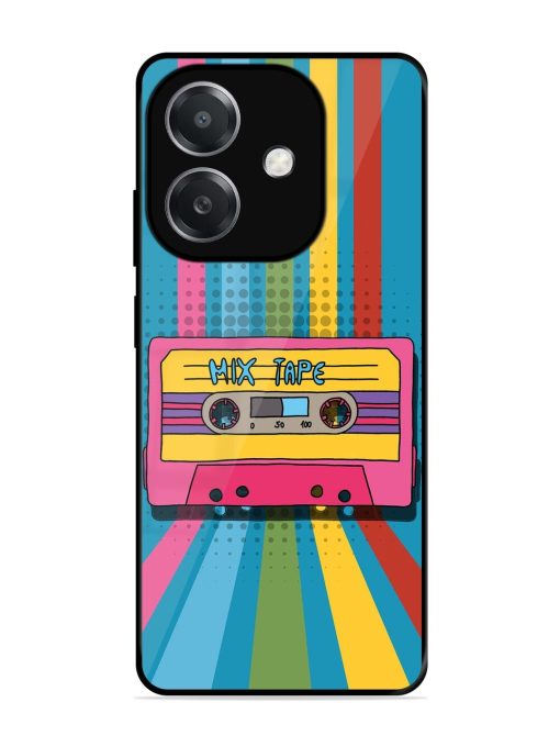 Retro Cassette Tapes Glossy Soft Edge Case for Oppo A3X (5G)