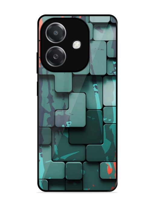 Abstract Geometric Mosaic Glossy Soft Edge Case for Oppo A3X (5G)