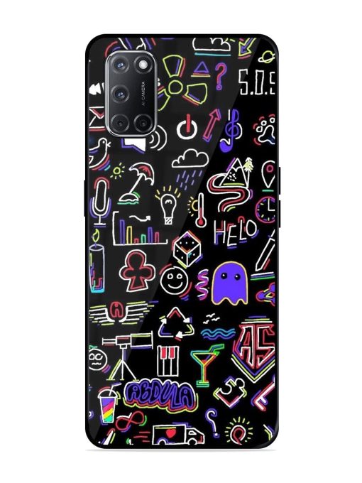 Neon Doodle Glossy Soft Edge Case for Oppo A52