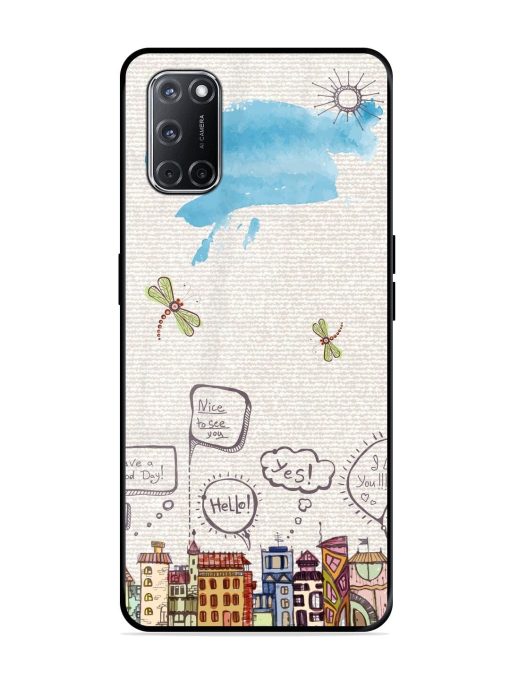 Doodle City Glossy Soft Edge Case for Oppo A52