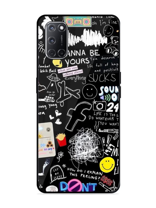 Doodle Diary Glossy Soft Edge Case for Oppo A52