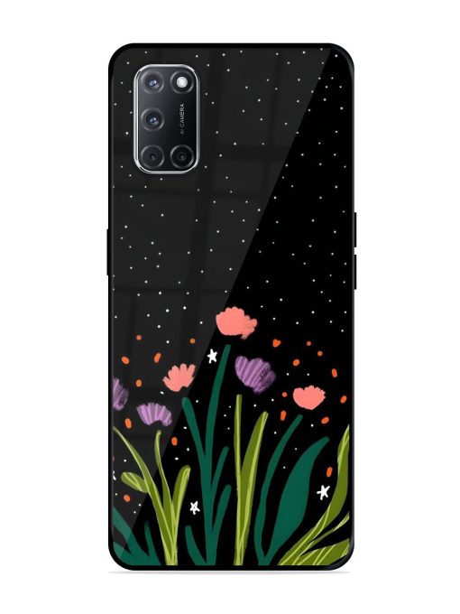 Midnight Bloom Glossy Soft Edge Case for Oppo A52