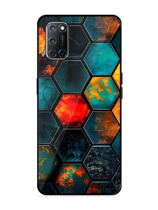 Hexagon Hive Glossy Soft Edge Case for Oppo A52