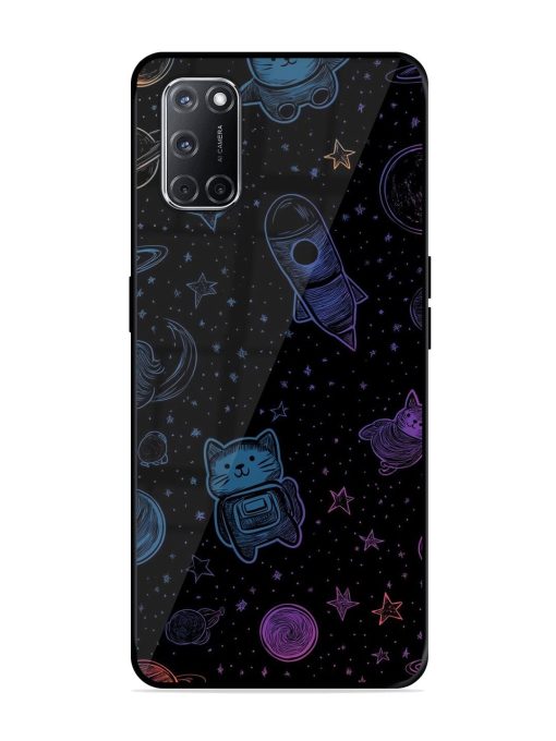 Cosmic Cat Chaos Glossy Soft Edge Case for Oppo A52