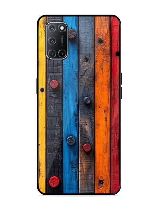 Rainbow Plank Glossy Soft Edge Case for Oppo A52