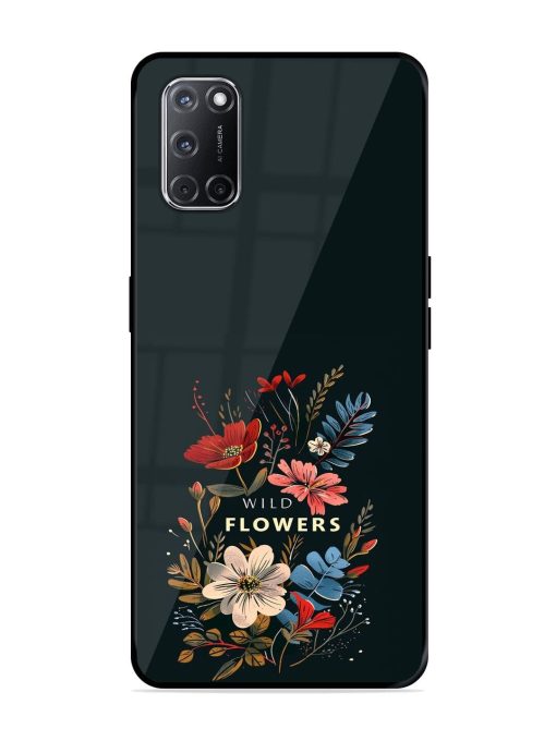 Dark Floral Glossy Soft Edge Case for Oppo A52