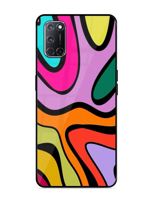 Groovy Swirls Glossy Soft Edge Case for Oppo A52