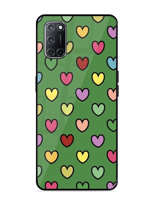 Rainbow Heart Parade Glossy Soft Edge Case for Oppo A52