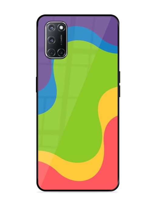 Wavy Rainbow Wonderland Glossy Soft Edge Case for Oppo A52