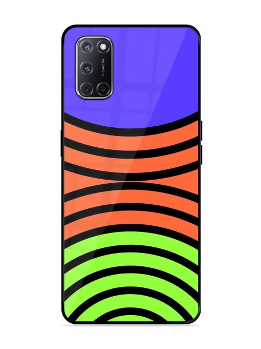 Psychedelic Stripe Symphony Glossy Soft Edge Case for Oppo A52