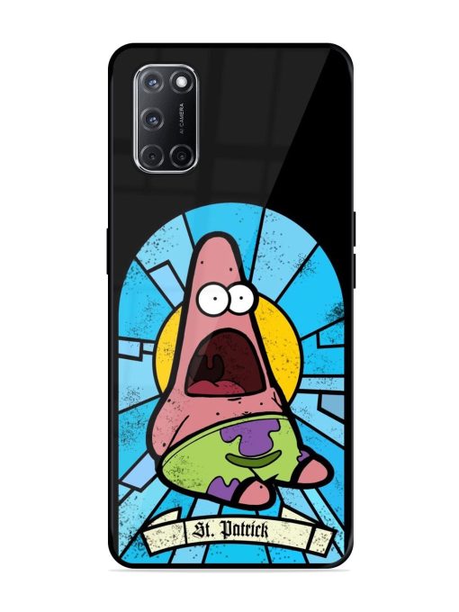 St. Patrick'S Day Stained Glass Patrick Star Glossy Soft Edge Case for Oppo A52