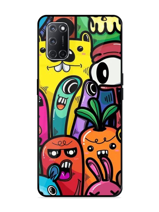 Whimsical Doodle Chaos Glossy Soft Edge Case for Oppo A52